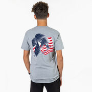 Hockey Short Sleeve T-Shirt - Hockey Eagle (Back Design) 