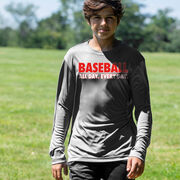 Baseball Long Sleeve Performance Tee - Baseball All Day Everyday