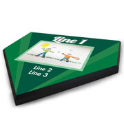 Baseball Home Plate Plaque Your Artwork With Color Background