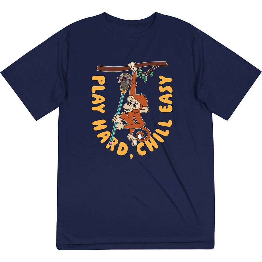 Guys Lacrosse Short Sleeve Performance Tee - Play Hard, Chill Easy
