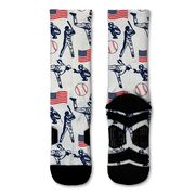 Baseball Graphic Flex Mid-Calf Socks - Americana