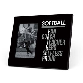 Softball Photo Frame - Softball Father Words