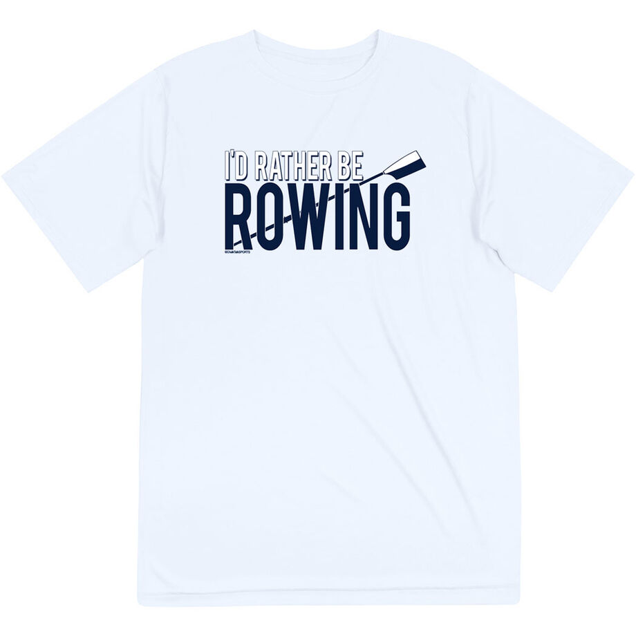 Crew Short Sleeve Performance Tee - I'd Rather Be Rowing