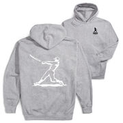 Baseball Hooded Sweatshirt - Baseball Player (Back Design)