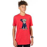 Guys Lacrosse Short Sleeve T-Shirt - Riley The Lacrosse Dog