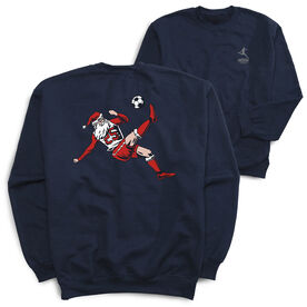 Soccer Crewneck Sweatshirt - Soccer Santa (Back Design)