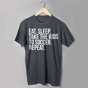 Soccer Short Sleeve T-Shirt - Eat Sleep Take The Kids To Soccer