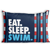 Swimming Pillowcase - Eat. Sleep. Swim.