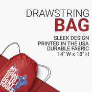 Guys Lacrosse Drawstring Backpack - My Goal Is To Deny Yours Defenseman