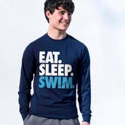 Swimming Tshirt Long Sleeve - Eat. Sleep. Swim