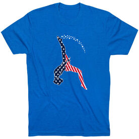 Gymnastics Short Sleeve T-Shirt - Stars and Stripes Gymnast