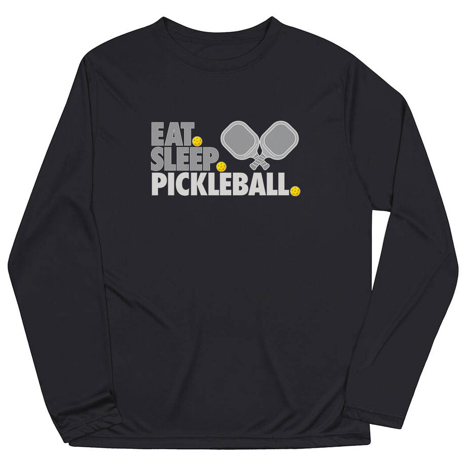 Pickleball Long Sleeve Performance Tee - Eat. Sleep. Pickleball