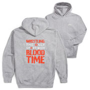 Wrestling Hooded Sweatshirt - Blood Time (Back Design)