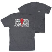 Football Short Sleeve T-Shirt - Bones Saying (Back Design)