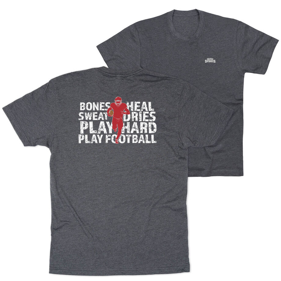 Football Short Sleeve T-Shirt - Bones Saying (Back Design)