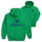 Girls Lacrosse Hooded Sweatshirt - Just Chillax'n (Back Design) 