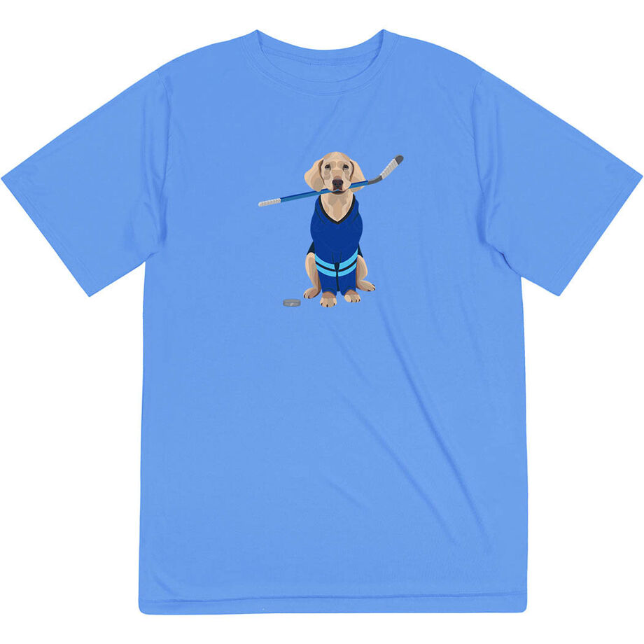 Hockey Short Sleeve Performance Tee - Puck The Hockey Dog