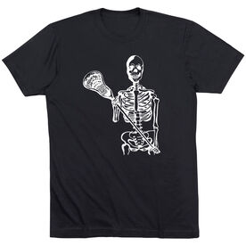 Guys Lacrosse Short Sleeve T-Shirt - Skeleton (White)