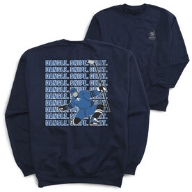 Hockey Crewneck Sweatshirt - Dangle Snipe Celly Player (Back Design)