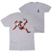 Soccer Short Sleeve T-Shirt - Soccer Santa (Back Design)