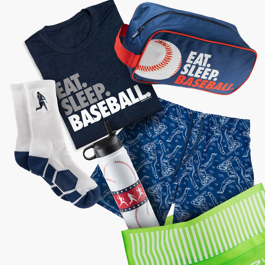 Baseball Birthday Gift Set - Eat. Sleep. Baseball.