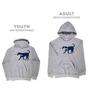 Baseball Hooded Sweatshirt - Navy Baseball Dog