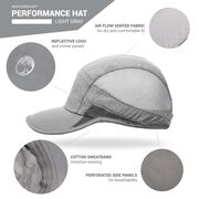 RunTechnology&reg; Performance Hat - Light Gray