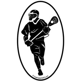 Fast Break Lacrosse Oval Car Magnet (Black)