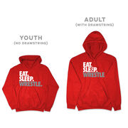 Wrestling Hooded Sweatshirt - Eat Sleep Wrestle (Stack)