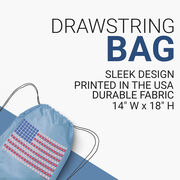 Baseball Drawstring Backpack Patriotic Baseball