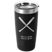 Baseball 20 oz. Double Insulated Tumbler - Crossed Bats Icon