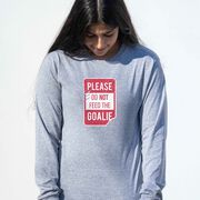 Hockey Tshirt Long Sleeve - Don't Feed The Goalie