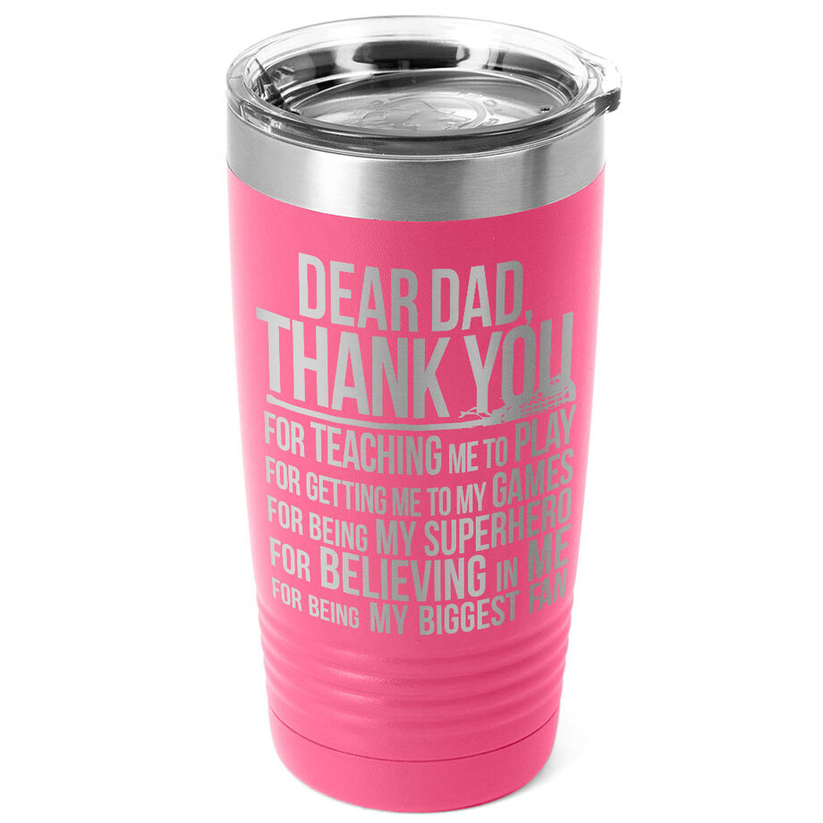 Girls Lacrosse 20 oz. Double Insulated Tumbler - Dear Dad