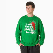 Hockey Crewneck Sweatshirt - Lace 'Em Up And Light The Lamp