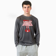 Baseball Long Sleeve Performance Tee - Baseball's My Favorite