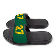 Softball Repwell&reg; Slide Sandals - Softball Number Stitches