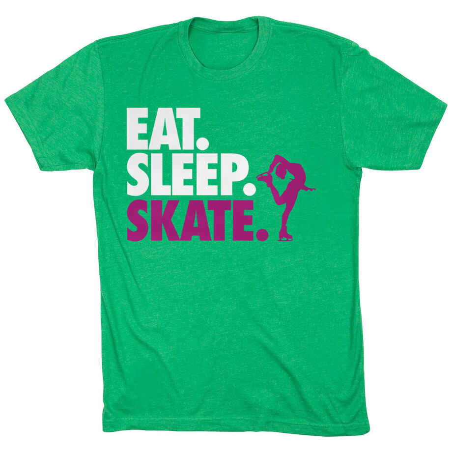 Figure Skating T-Shirt Short Sleeve Eat. Sleep. Skate.