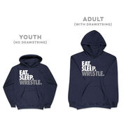 Wrestling Hooded Sweatshirt - Eat Sleep Wrestle (Stack)