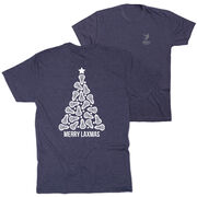 Lacrosse Short Sleeve T-Shirt - Merry Laxmas Tree (Back Design)