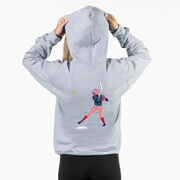 Softball Hooded Sweatshirt - Softball Star (Back Design)