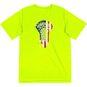 Guys Lacrosse Short Sleeve Performance Tee - Patriotic Stick