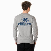 Lacrosse Tshirt Long Sleeve - Just Chillax'n (Back Design)
