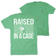 Baseball Short Sleeve T-Shirt - Raised in a Cage Baseball (Back Design)