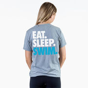 Swimming Short Sleeve T-Shirt - Eat. Sleep. Swim. (Back Design)