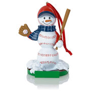 Baseball Ornament - Baseball Snowman