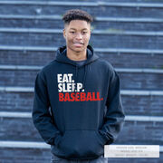 Baseball Hooded Sweatshirt - Eat. Sleep. Baseball.