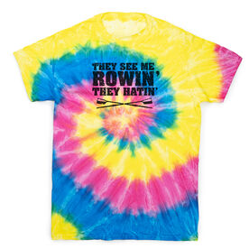 Crew Short Sleeve T-Shirt - They See Me Rowin' Tie Dye