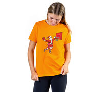 Basketball T-Shirt Short Sleeve - Slam Dunk Santa