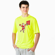 Basketball Short Sleeve Performance Tee - Slam Dunk Santa