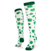 Woven Yakety Yak! Knee High Socks - Lucky Clover